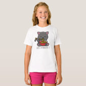 Just Purfect - Cat Eating Ramen T - Shirt (Vorne ganz)