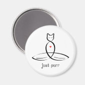 Just Purr - Extravaganter Stiltext. Magnet (Vorderseite/Rückseite)