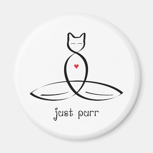 Just Purr - Extravaganter Stiltext. Magnet (Vorne)