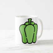 Just Really Like Bell Peppers Green Pepper Kaffeetasse (VorderseiteRechts)
