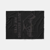 Just Resting My Eyes, Funny Recliner, Funny Dad Fa Fleecedecke (Vorderseite (Horizontal))