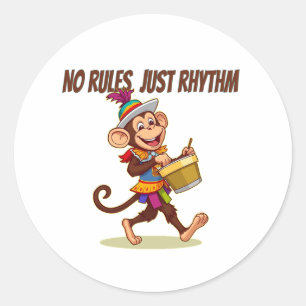 Just Rhythm Runder Aufkleber