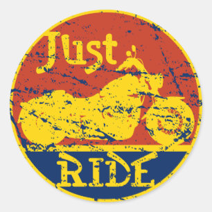 Just Ride Runder Aufkleber