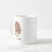 Just Right Coffee Bean Charakter Kaffeetasse (Vorderseite Links)