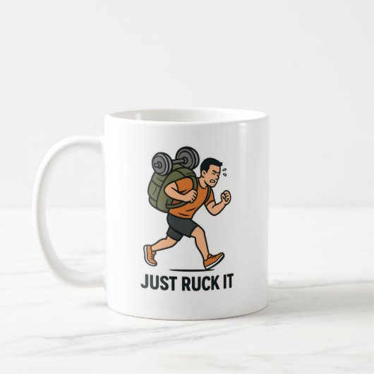 Just Ruck It Funny Fitness Mug – Perfect Gift for Kaffeetasse (Links)
