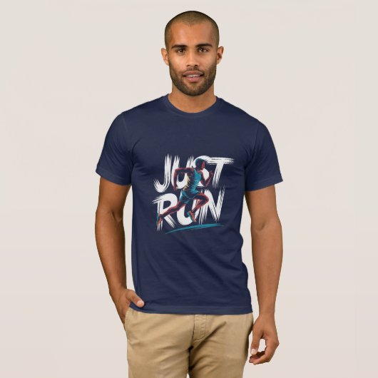 Just Run, A quote T Shirt (Vorne ganz)