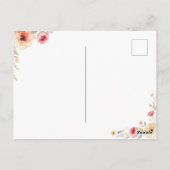 Just Saying Hi | Cat and Flower Themed Postkarte (Rückseite)