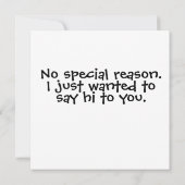 Just Saying "Hi" Karte (Rückseite)