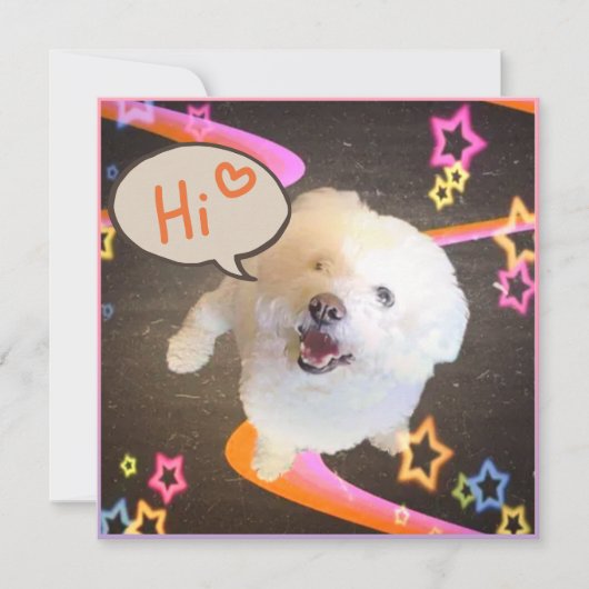 Just Saying "Hi" Karte (Vorderseite)