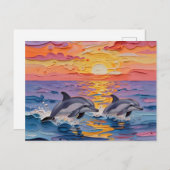 Just Saying Hi | Keeping i Touch Tropical Vacation Postkarte (Vorne/Hinten)