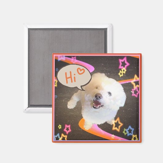 Just Saying "Hi" Magnet (Vorderseite/Rückseite)