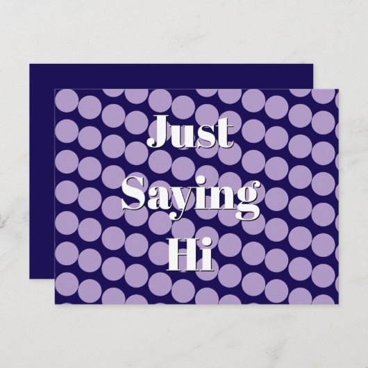 "Just Saying Hi" Postcard Postkarte (Vorne/Hinten)