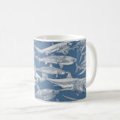 just sharks cobalt denim kaffeetasse (VorderseiteRechts)