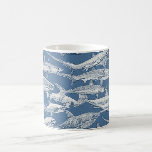 just sharks cobalt denim kaffeetasse (Mittel)