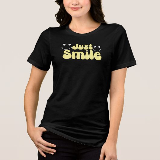 Just Smile, Positive Vibes Graphic Tri-Blend Shirt (Vorderseite)