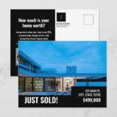 Just Sold - Black Modern - Postcard Postkarte (Vorne/Hinten)