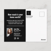 Just Sold - Black Modern - Postcard Postkarte (Rückseite)