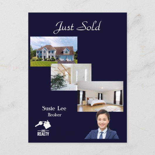 Just Sold Feiertagspostkarte (Vorderseite)