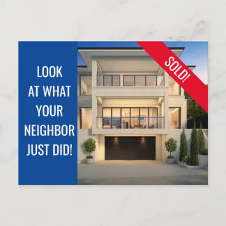 Just Sold - Fun Postcard - Blau Postkarte