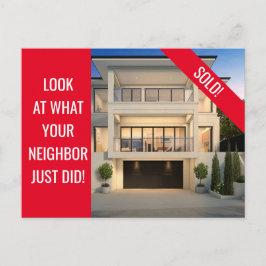 Just Sold - Fun Postcard - Red Postkarte