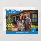 Just Sold Real Anwesen Marketing Foto Postkarte (Vorne/Hinten)