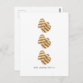 Just Sprichwort Hall-o Hallo Halloumi Käse Funny Postkarte (Vorne/Hinten)