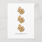 Just Sprichwort Hall-o Hallo Halloumi Käse Funny Postkarte (Vorderseite)