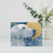 Just Sprichwort Hallo Hund Postcard Postkarte (Stehend Vorderseite)