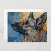 Just Sprichwort Hallo Hund Postcard Postkarte (Vorne/Hinten)