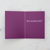 Just Sprichwort Hello Blume Grußkarte Karte (Innenseite)