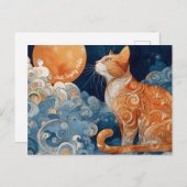 Just Sprichwort Hello Cat Postcard Postkarte (Vorne/Hinten)