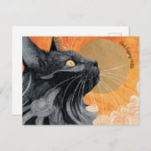 Just Sprichwort Hello Cat Postcard Postkarte (Vorne/Hinten)