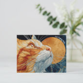 Just Sprichwort Hello Cat Postcard Postkarte (Stehend Vorderseite)