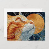 Just Sprichwort Hello Cat Postcard Postkarte (Vorne/Hinten)