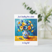 Just Sprichwort HI | Behalt in Touch Postkarte (Stehend Vorderseite)