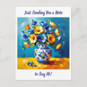 Just Sprichwort HI | Behalt in Touch Postkarte (Vorderseite)