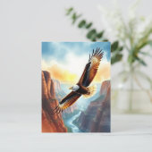 Just Sprichwort Hi | Eagle über Canyon Postkarte (Stehend Vorderseite)