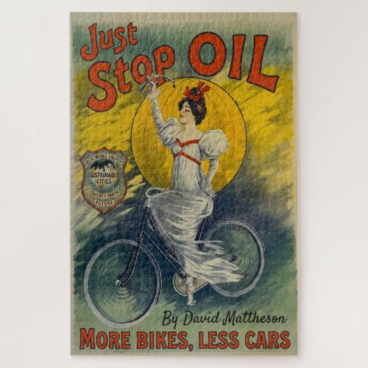 Just Stop Oil Mug More Bikes Less Cars Activist Puzzle (Vertikal)