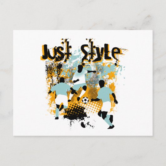 Just Style Soccer Tshirts und Geschenke Postkarte (Vorderseite)