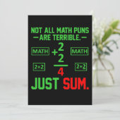 Just Sum Mathe Lehrer Mathematik Mathematik Studen Dankeskarte (Stehend Vorderseite)