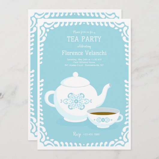 Just Tea Einladung (Vorne/Hinten)