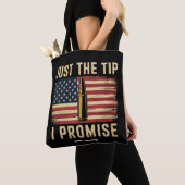 Just The Tip I Promise Funny Gun Owner USA Flag Tasche (Von Nahem)