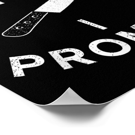 Just The Tip I Promise Pun Knife Funny Halloween Poster (Ecke)