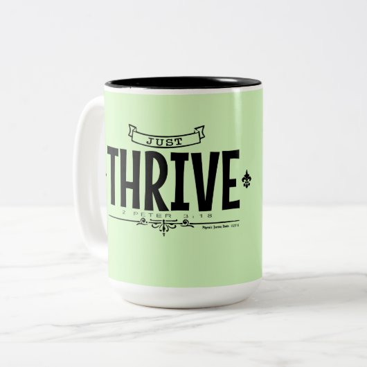 Just Thrive Zweifarbige Tasse (Vorderseite Links)