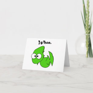 Just Tired Funny Dragon oder Pterodactyl Cartoon Karte