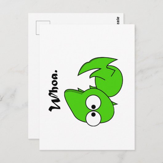 Just Tired Funny Dragon oder Pterodactyl Cartoon Postkarte (Vorne/Hinten)