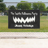 Just Tricks Evil Lmile Halloween Banner (Insitu)