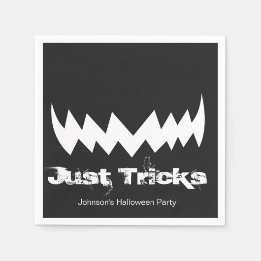 Just Tricks Evil Lmile Halloween Serviette (Vorderseite)
