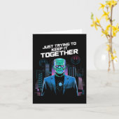 Just Trying To Keep It Together Shirt Halloween Fr Karte (Gelbe Blume)