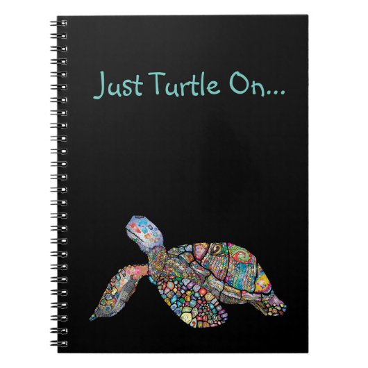 Just Turtle On Spiral Notebook Notizblock (Vorderseite)